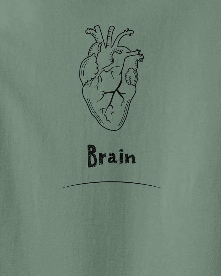 brain heart tsh for kids in green color, aponia store Istanbul 