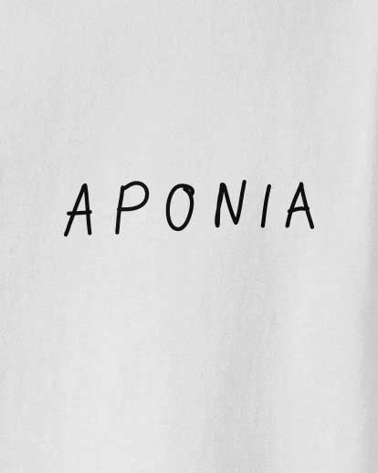 The front of Fire Chair tshirt in Aponia Store with the text: "Aponia"